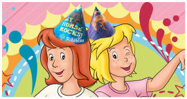 Tolle Bastelvorlagen mit Bibi&Tina Motiv - Hier Partyhüte